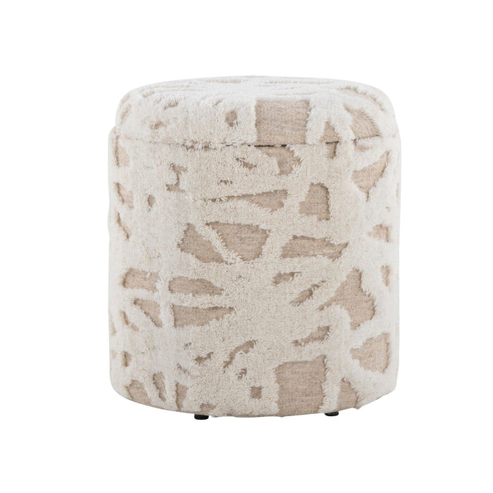 Tahoe - Shag Ottoman - Beige Acro Wool