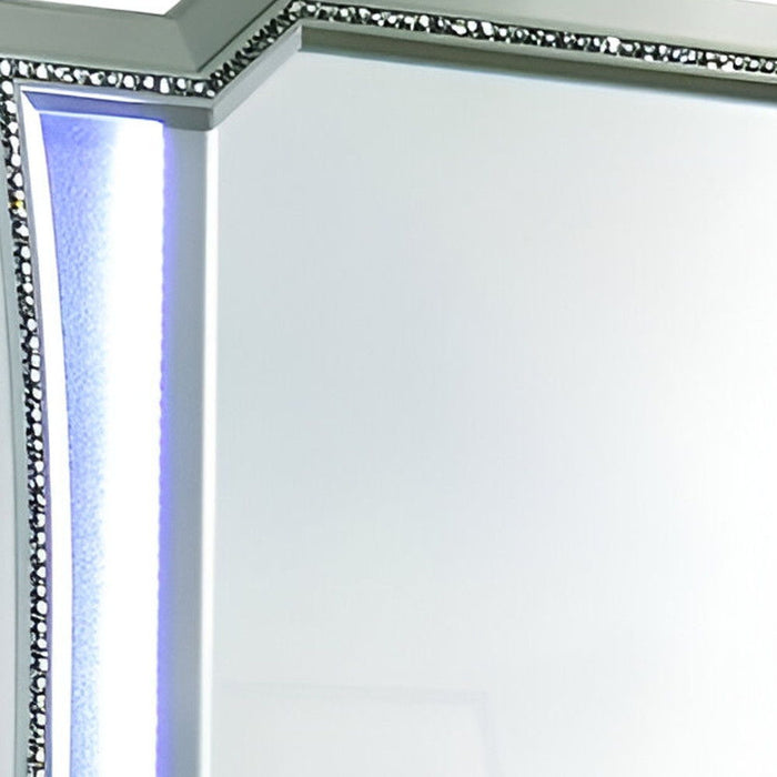 38" Abstract Framed Mounted Dresser Mirror - Champagne