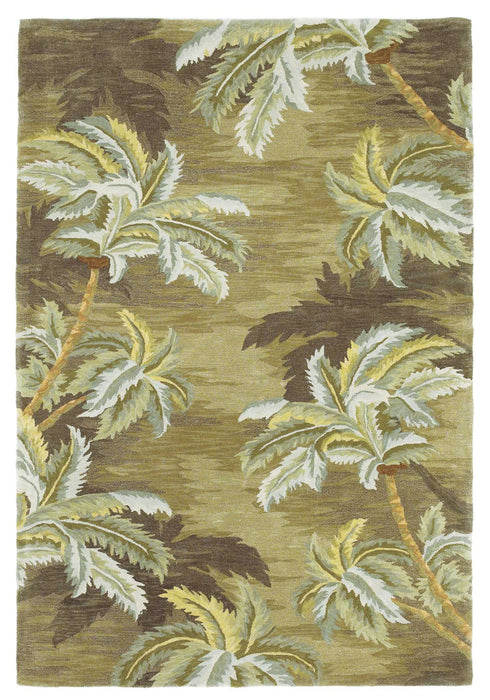 8' x 10' Hand Tufted Palm Trees Indoor Area Rug - Moss Green