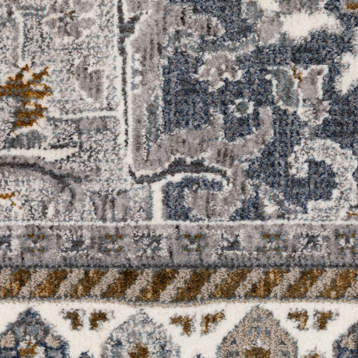 5' X 8' Medallion Area Rug - Brown And Blue
