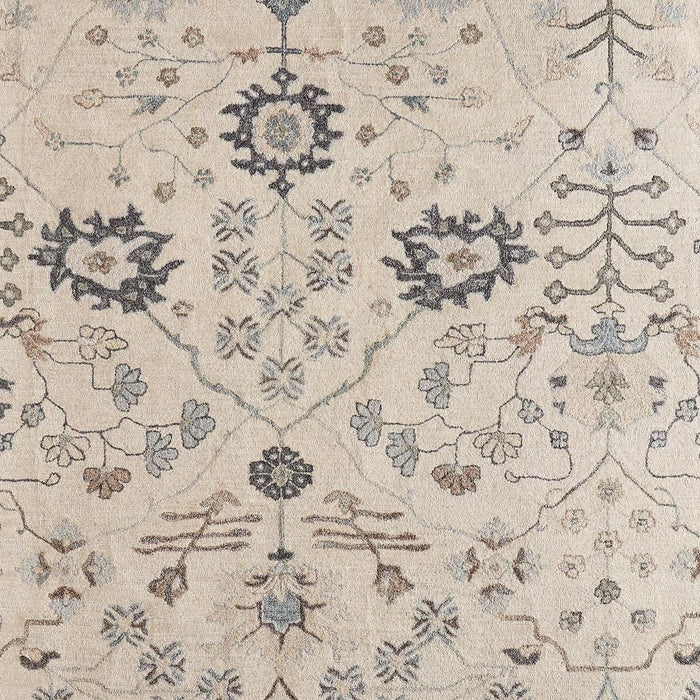 9' X 12' Wool Floral Hand Tufted Area Rug (722334) - Blue / Ivory