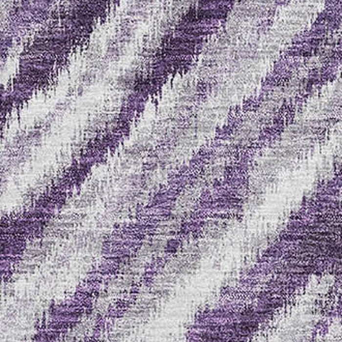 8' X 10' Geometric Washable Area Rug With UV Protection - Purple