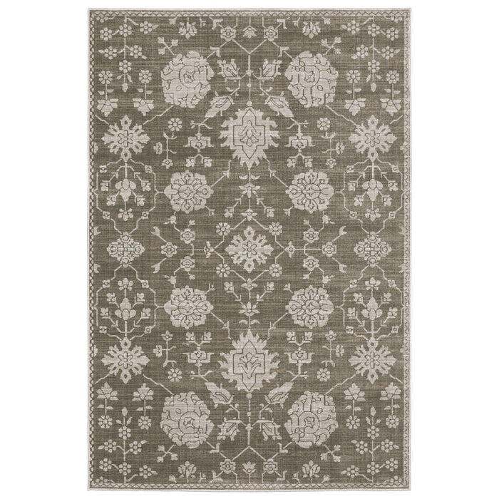 8' X 11' Oriental Area Rug - Gray / Light
