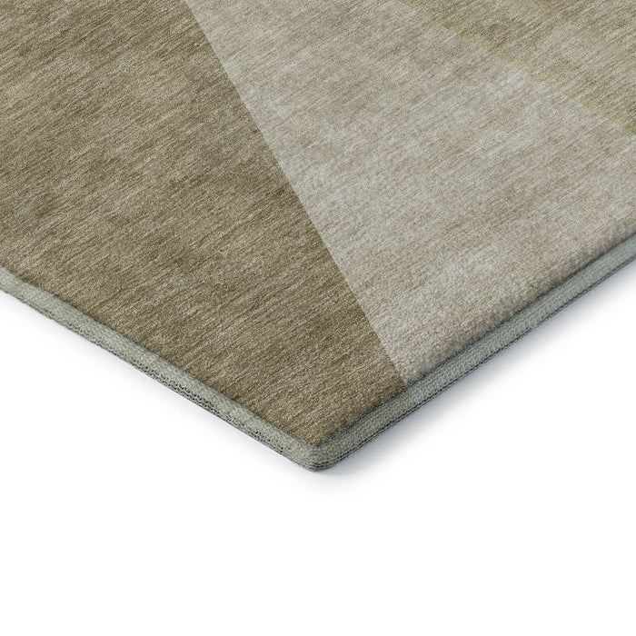 8' X 10' Geometric Washable Area Rug With UV Protection (653729) - Beige / Ivory