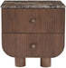Cressa Mango Wood Nightstand by Meridian Furniture, accent nightstand with a natural wood finish and modern design.