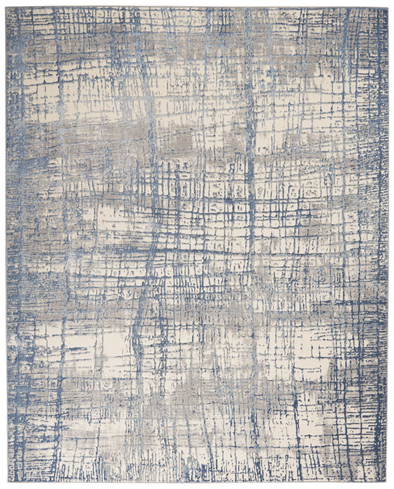 9' X 12' Abstract Power Loom Area Rug (573206) - Ivory