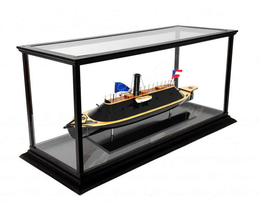 Hand Painted CSS Virginia Display Case Model Boat - Brown / Black