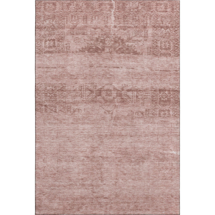 10' X 14' Oriental Washable Area Rug With UV Protection (695942) - Blush / Pink