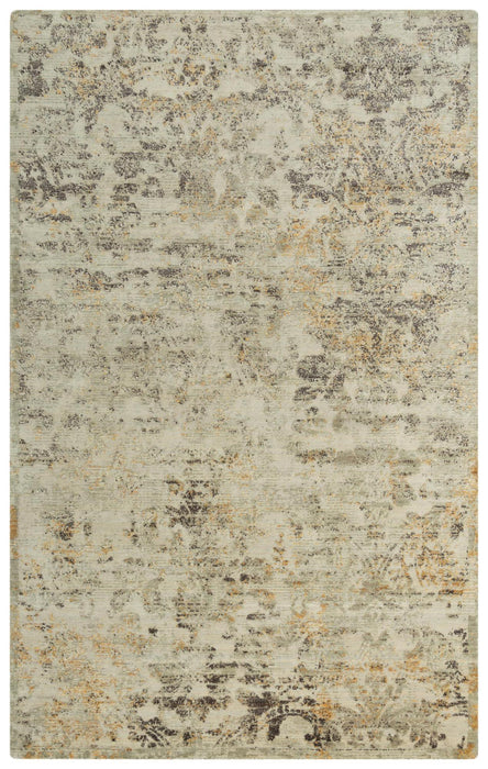 8' X 10' New Zealand Lambs Wool Abstract Hand Carved Handmade Area Rug (748022) - Beige / Copper / Brown