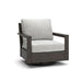 Signature Design by Ashley Mesa Valley swivel lounge chair with cushion in light gray and dark brown