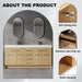 Giga freestanding bathroom vanity with resin sink, soft-closing doors and drawers, modern bathroom furniture with sleek design.