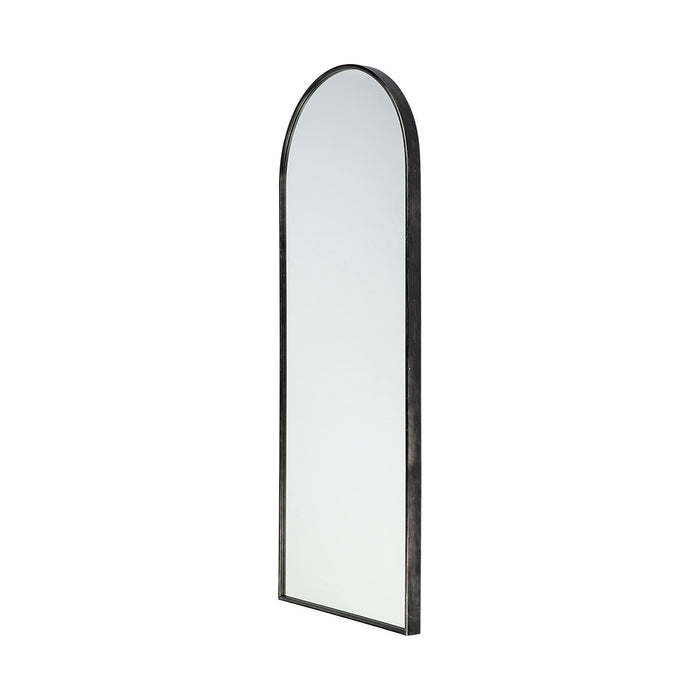 Arch Full Length Hanging Metal Mirror - Black