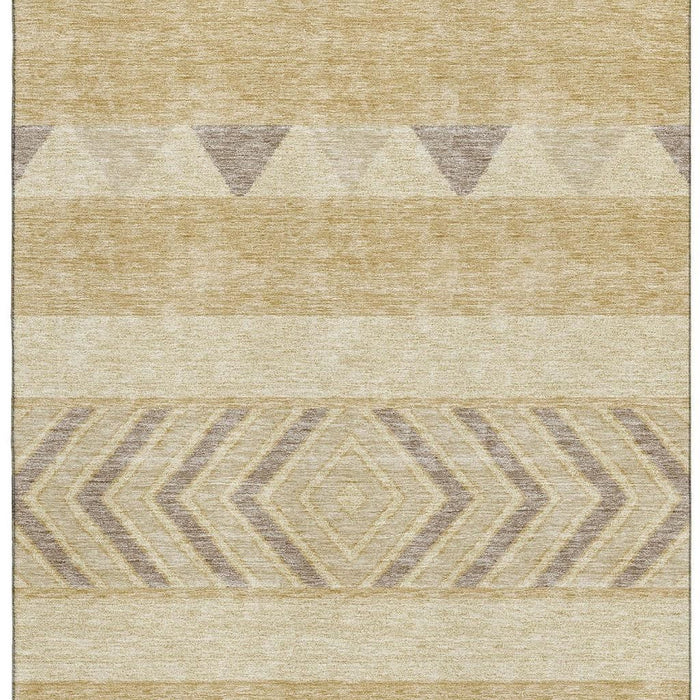 10' X 14' Southwestern Washable Area Rug With UV Protection (676392) - Gold / Taupe / Beige