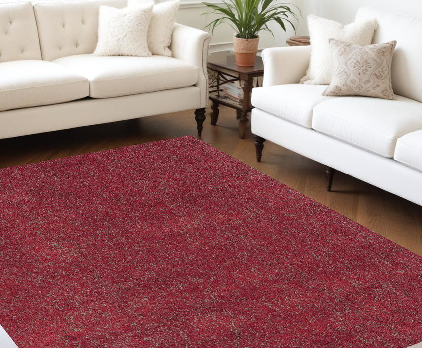 9' x 13' Hand Woven Area Rug - Red