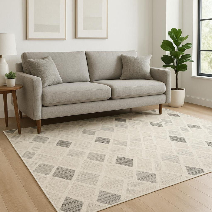 5' X 7' Geometric Area Rug (572868) - Beige
