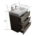 Giga Alice bathroom vanity with integrated sink, large storage cabinet, freestanding design, modern style, without drain or faucet.