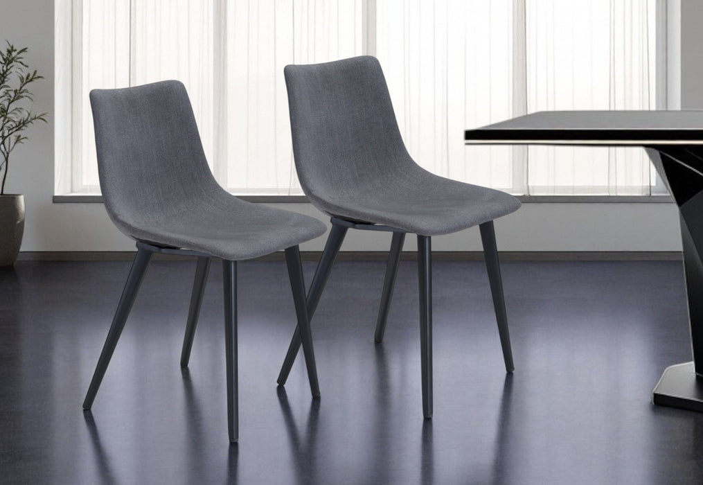 Fabric Dining Side Chairs (Set of 2) - Gray
