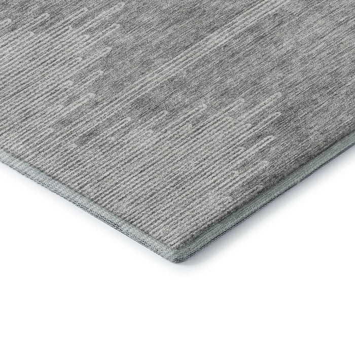 10' X 14' Abstract Washable Area Rug With UV Protection (653707) - Gray / Ivory