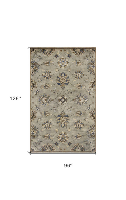 8' x 10' 6 Wool Area Rug - Gray