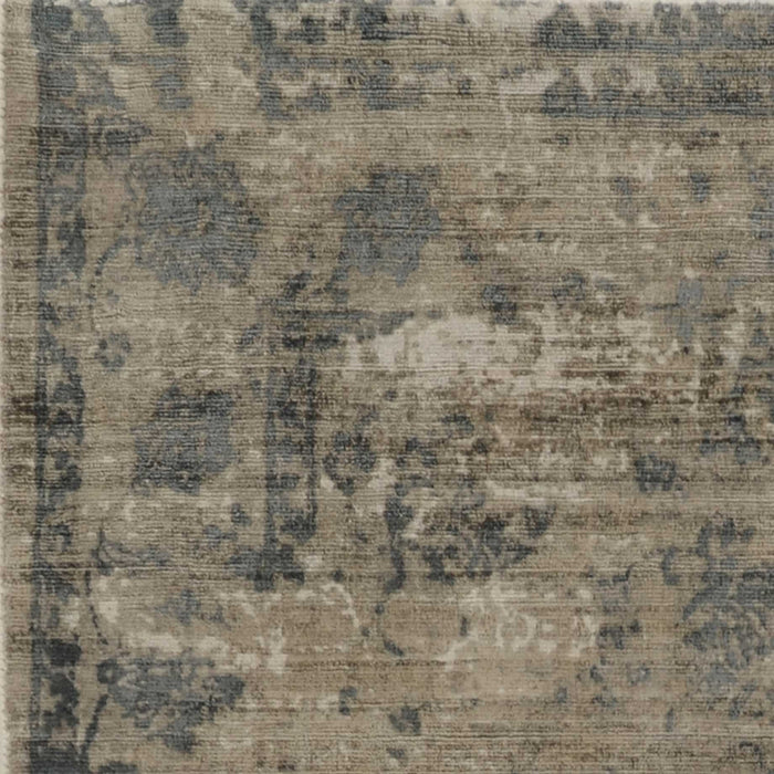 8' x 10' Hand Loomed Traditional Floral Indoor Area Rug - Sand Blue