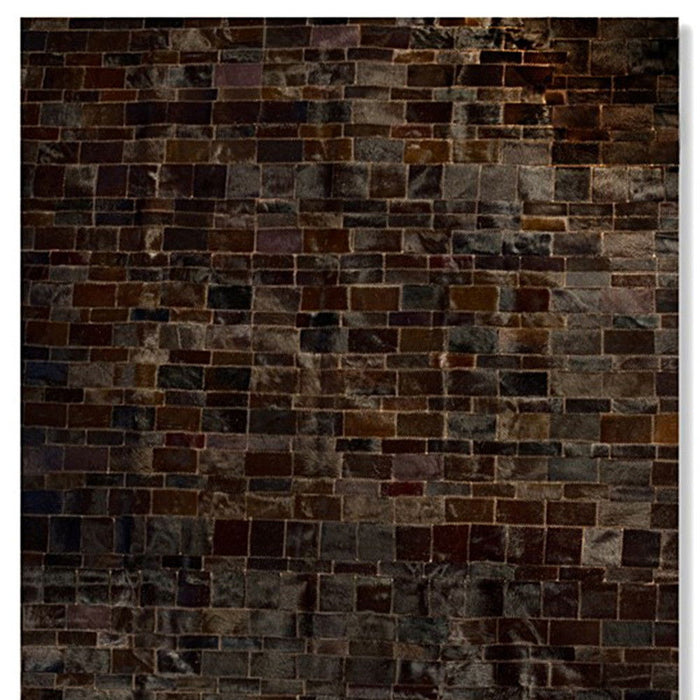 5' X 8' Cowhide Patchwork Area Rug (544492) - Chocolate