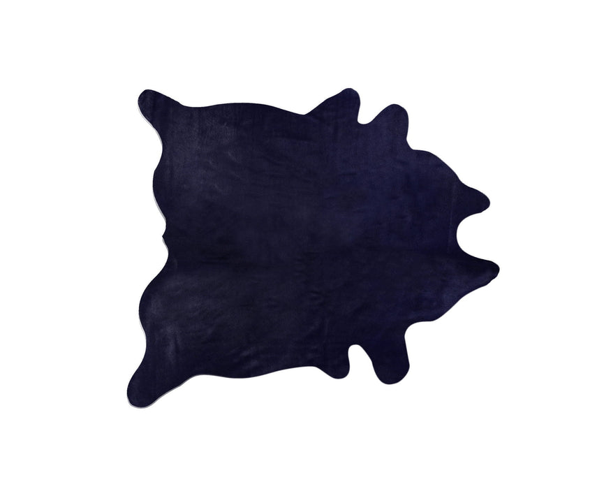 6' x 7' Hand Knotted Area Rug - Midnight Cowhide