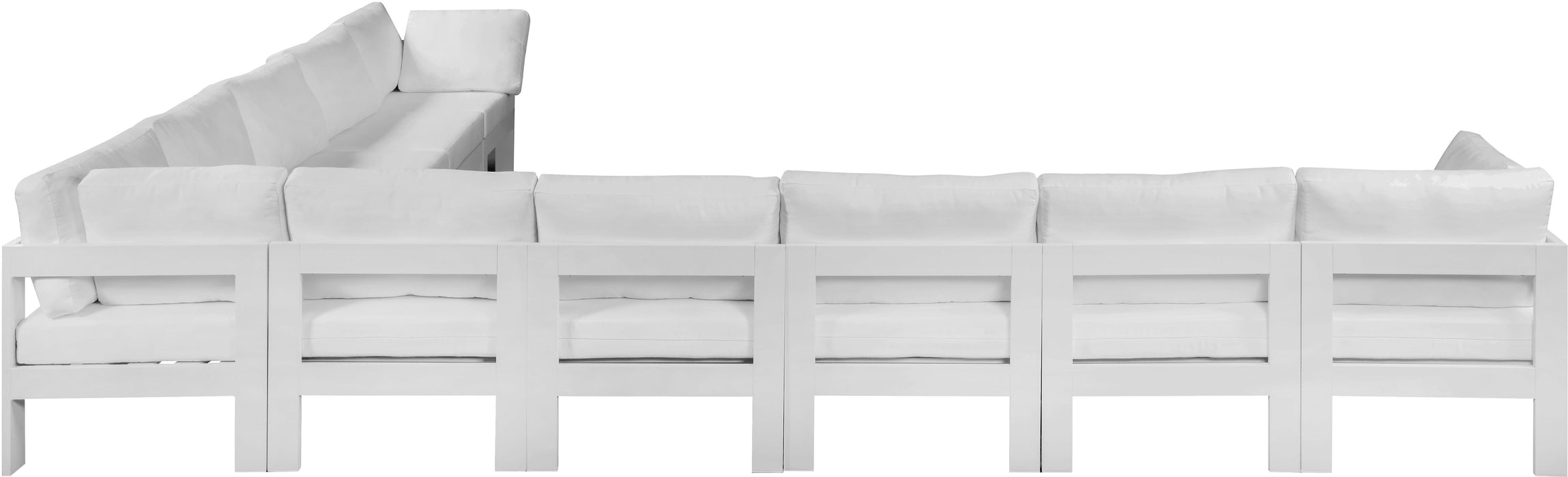 Nizuc - Outdoor Patio Modular Sectional 10 Piece - White - Modern & Contemporary