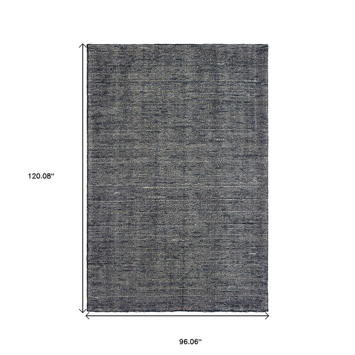 8' X 10' Hand Tufted Area Rug, Wool Blend - Charcoal
