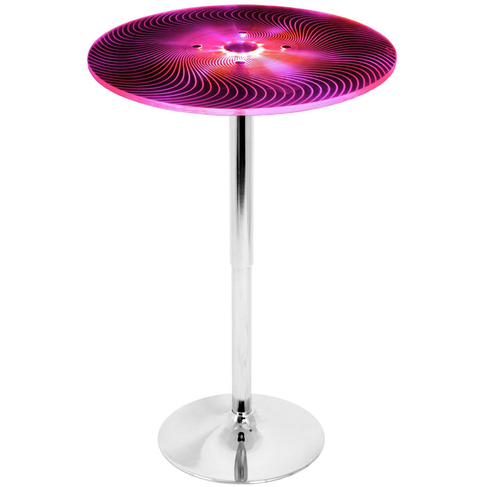 Spyra - Light Up Adjustable Bar Table - Clear
