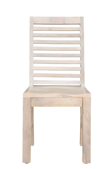 Wood Ladder Back Dining Side Chairs (Set of 2) - White