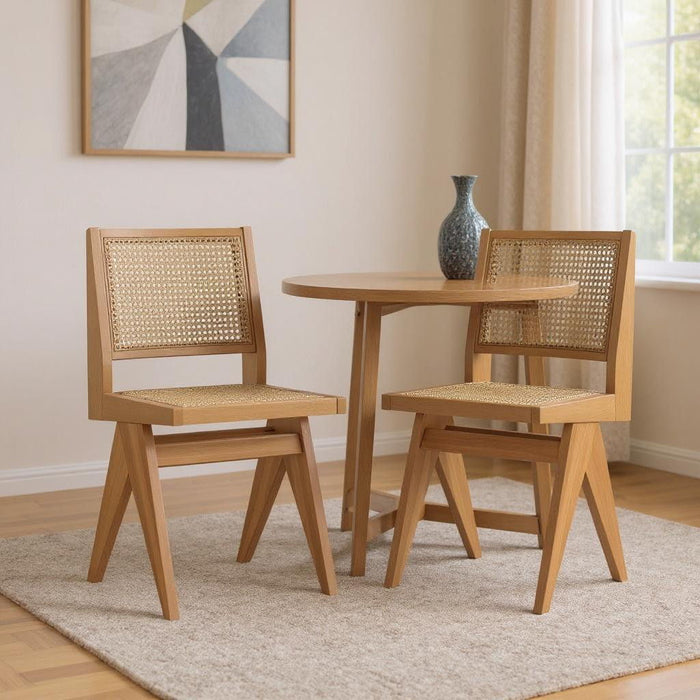 Wood Dining Parsons Chairs (Set of 2) - Natural