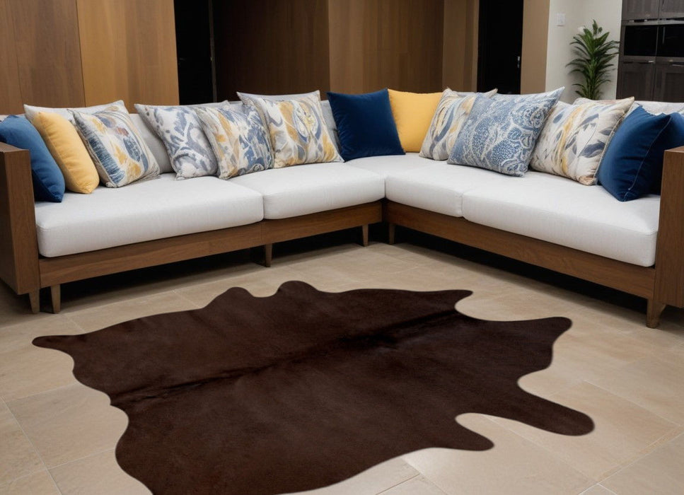 60" x 84" Cowhide Area Rug - Chocolate