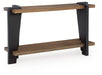 Signature Design by Ashley Weathermore rectangular cocktail table with a sleek wooden finish and modern design.