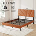 Giga vintage upholstered bed with under-bed storage and square platform design, showcasing a stylish and functional bedroom furniture piece.
