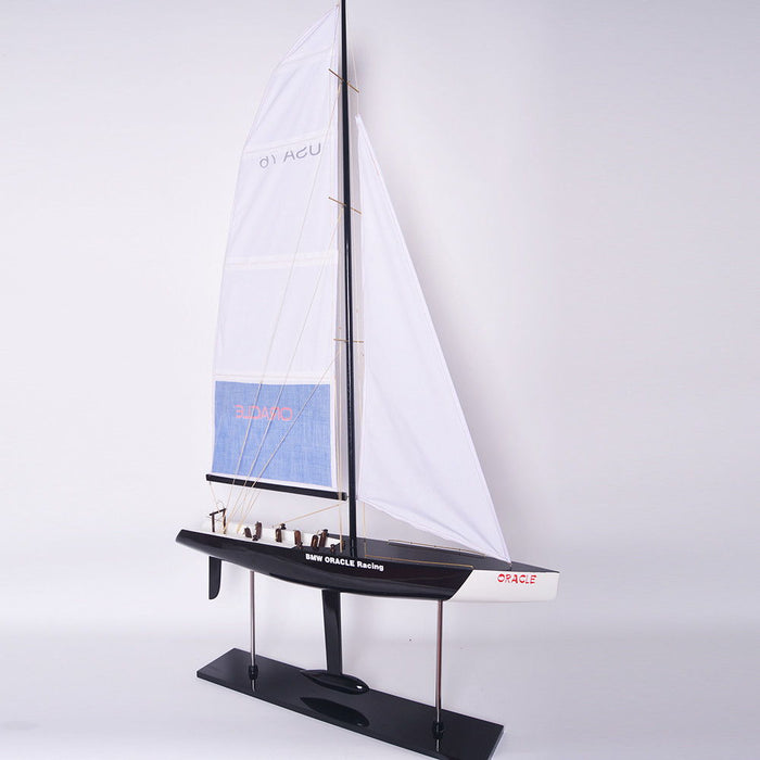 Hand Painted Model Boat (624693) - White / Black
