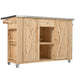Giga outdoor kitchen island with stainless steel top, storage, towel and spice racks, and a bottle opener.