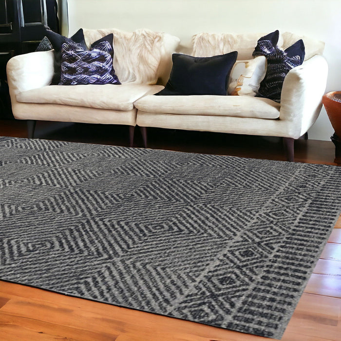 108" x 156" Wool Rug - Gray Or Black