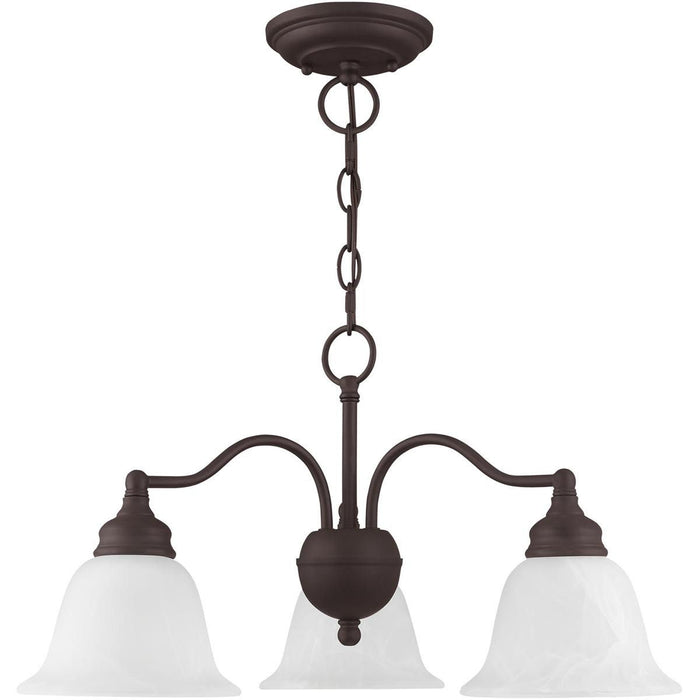 Dimmable 3 Light Chandelier With Shades - Bronze