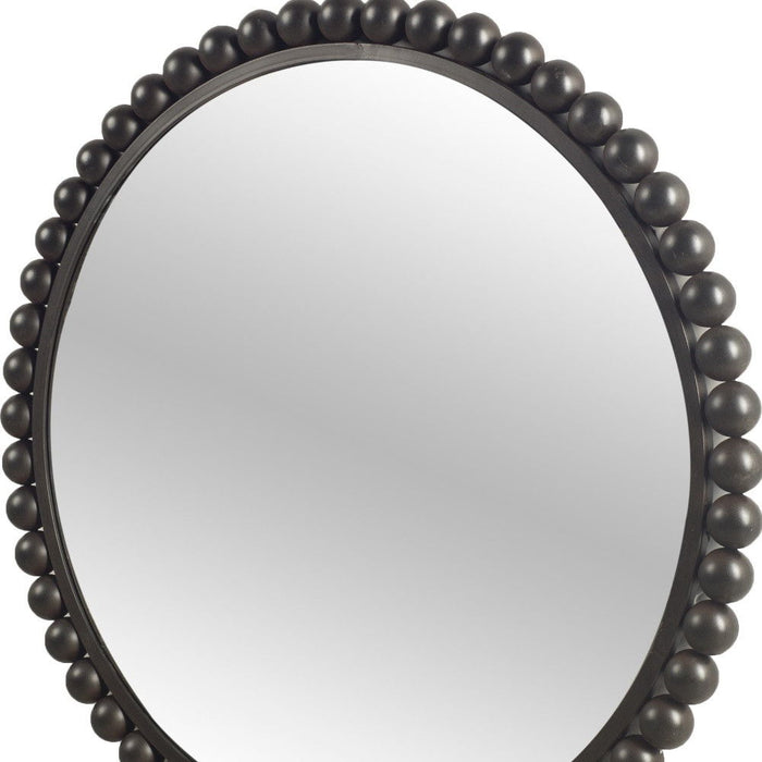 43" Abstract Metal Framed Accent Mirror - Black