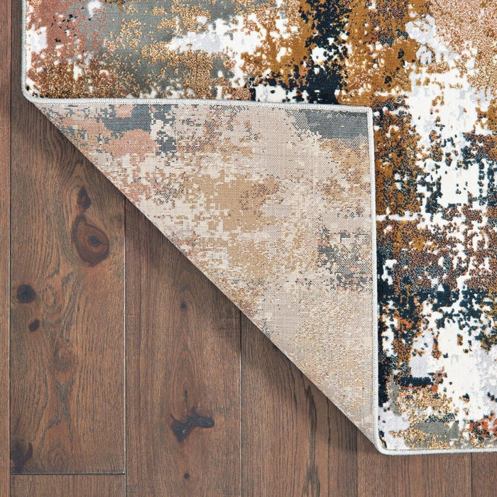 6' x 9' Abstract Sectors Indoor Area Rug - Ivory Gray