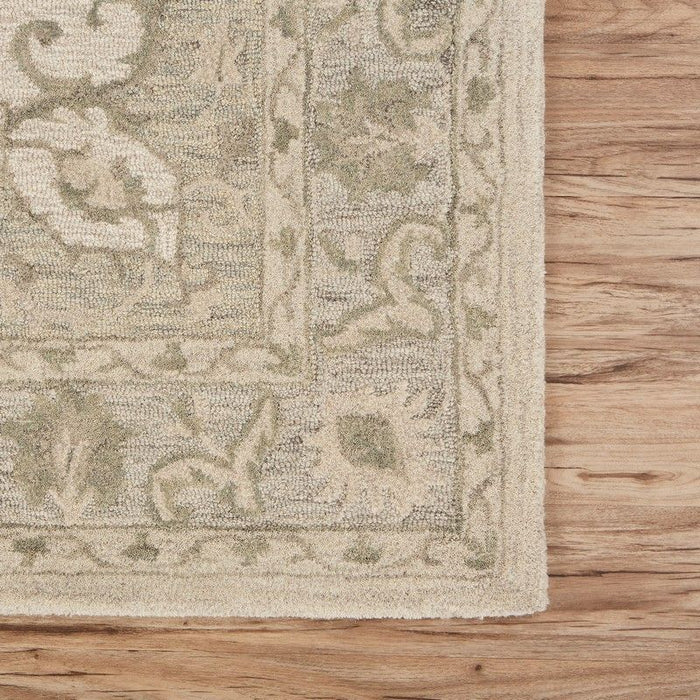 8' x 10' Medallion Area Rug - Green And Cream