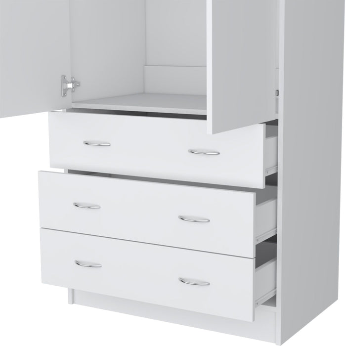 Wood Corner Accent Chest (732031) - White