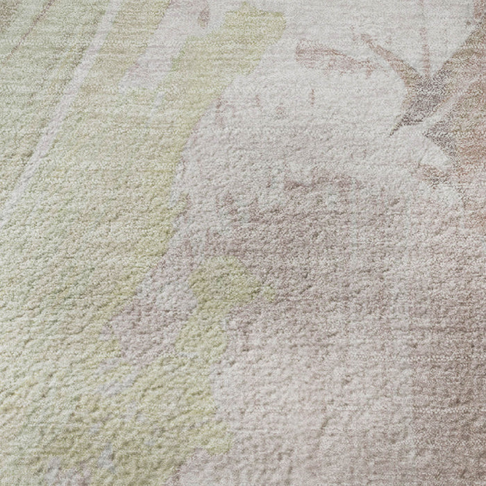 10' X 14' Abstract Washable Area Rug With UV Protection (705509) - Pink / Ivory
