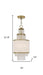 Dimmable gold metal chandelier with clear and off-white shades, featuring two lights and modern design by HomeRoots.