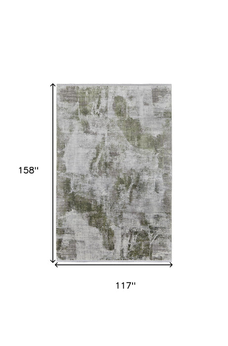 10' X 13' Ikat Power Loom Area Rug With Fringe - Gray