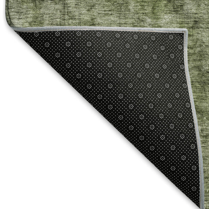 10' X 14' Abstract Washable Area Rug With UV Protection (696272) - Green / Silver