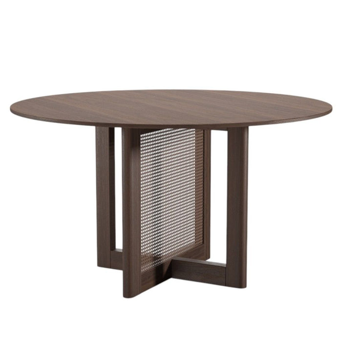 52" Solid Wood Rounded Bar Table - Brown
