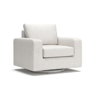 Signature Design by Ashley La Jolla Cove beige swivel glider chair with cushion