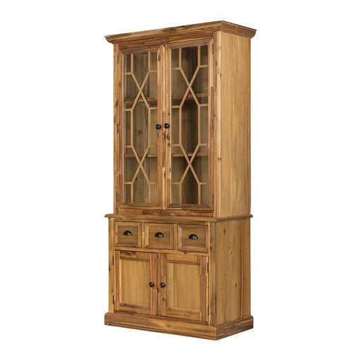 Giga accent cabinet with sleek wood finish and modern design, featuring multiple storage compartments and minimalist hardware.