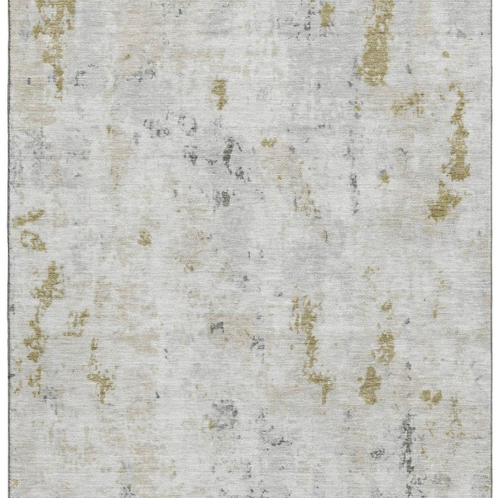 10' X 14' Abstract Washable Area Rug With UV Protection (700229) - Linen / Beige / Gray